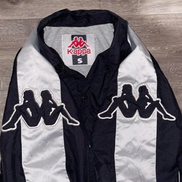 Rare Vintage 90s Kappa Black and White Oversized Jacket